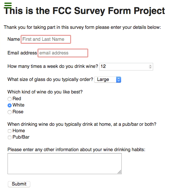 wine survey